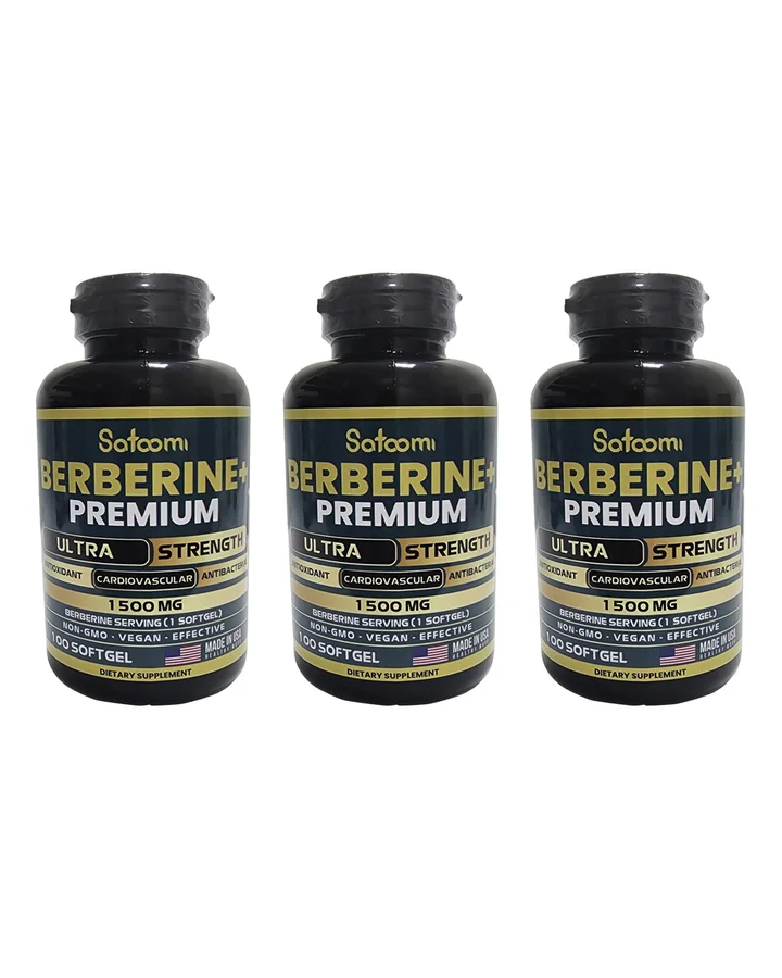 Tres frascos de Berberine+ Premium de Satoomi